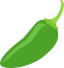  hot green peppers